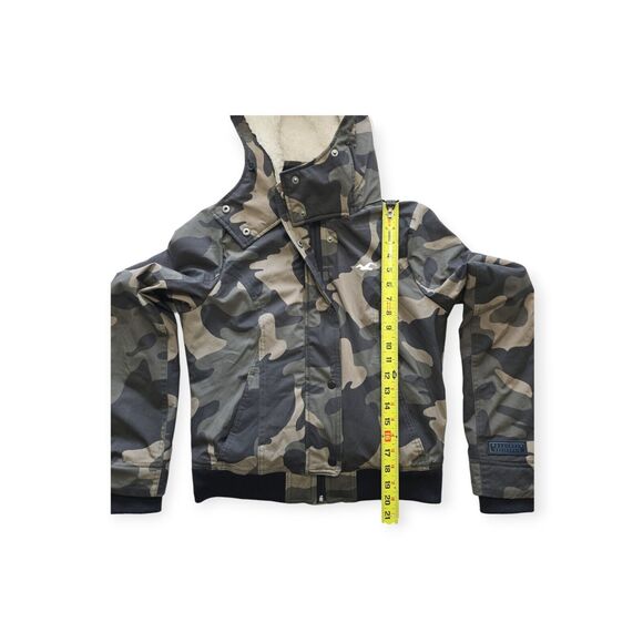 Hollister Green Camouflage All Weather Long Sleeve Jacket Stretch Small - Picture 3 of 7